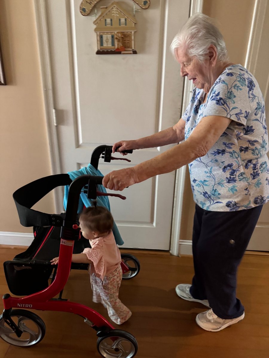 Jerilyn sharing a playful moment with a young family member